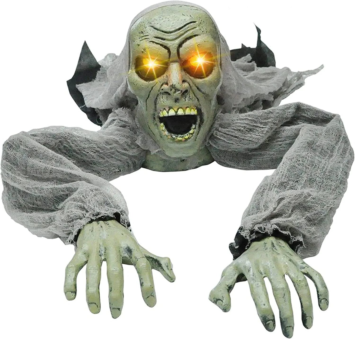 Halloween Decor Groundbreaker Zombie with Sound and Flashing Eyes for Halloween Yard Garden Outdoor Indoor Decorations