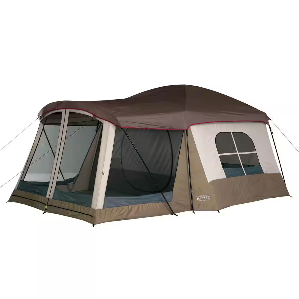 Klondike 16 Ft. X 11 Ft. Large 8-Person Screen Room Outdoor Camping Tent in Brown