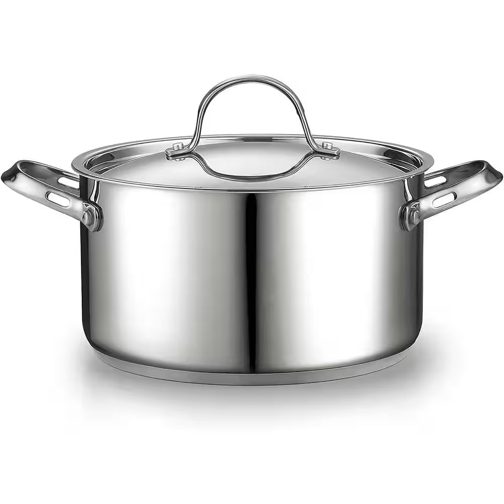 6 Qt. Stainless Steel Stockpot with Stainless Steel Lid