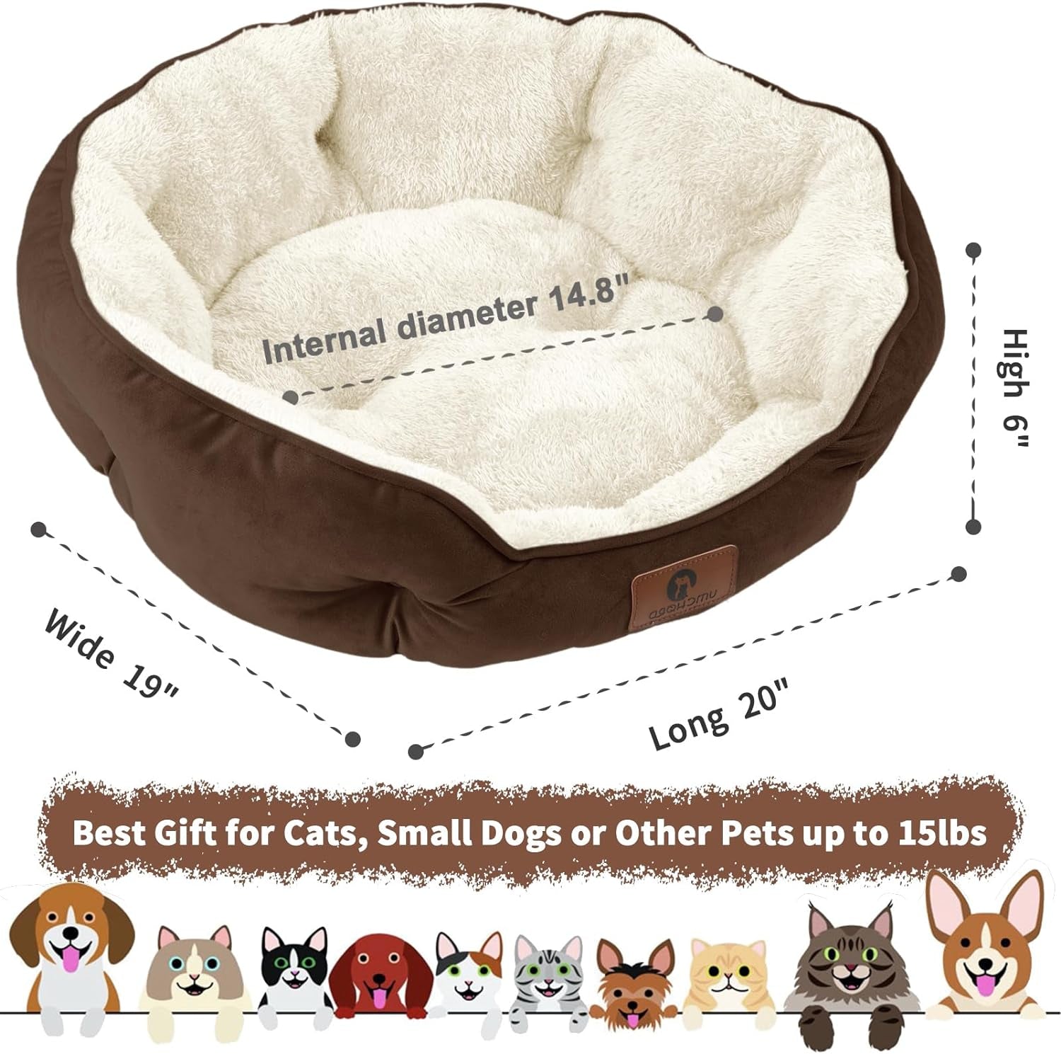 ```The Cozy Canine Cloud: A Snuggle Sanctuary for Tiny Tails and Furry Felines - The Ultimate Pup & Purr Palace, 20 Inches of Fluff-tastic Fun!```