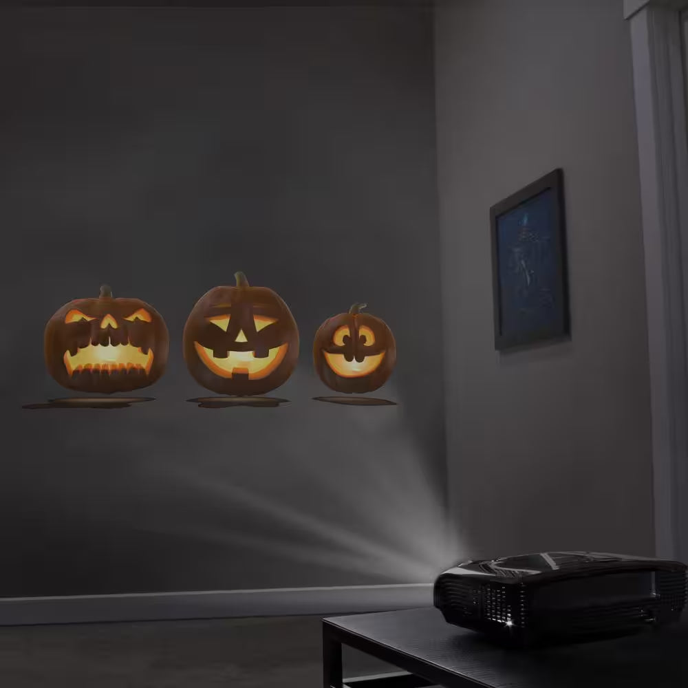 Atmosfx Halloween Hollusion Digital Decoration USB Kit 2022 (HSC400 Projector 5.5 In. X 9 In. Gray Screen USB)