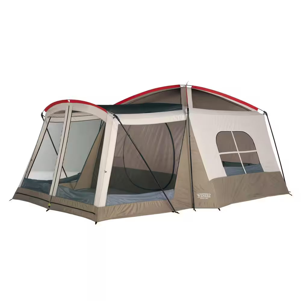 Klondike 16 Ft. X 11 Ft. Large 8-Person Screen Room Outdoor Camping Tent in Brown